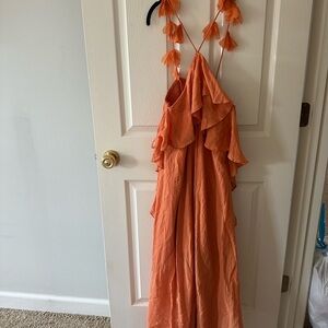 Anthropologie Orange Maxi Dress